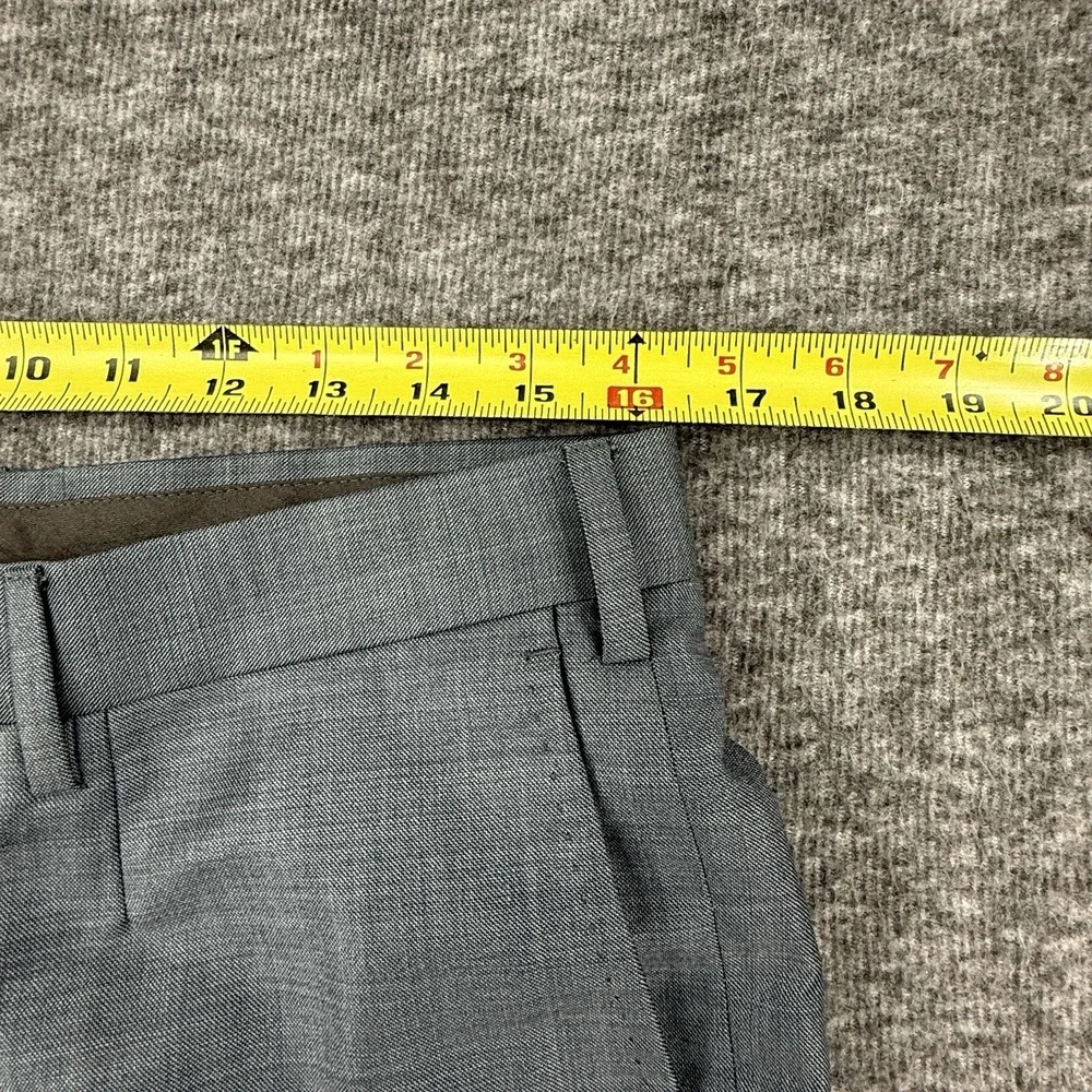 Ermenegildo Zegna Mila Dress Pants Mens Size 50R Gray Wool Italy Flat Front 40L